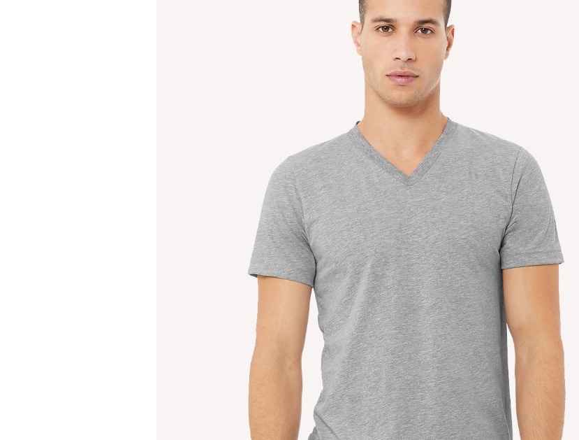 Unisex Heather CVC V-Neck Tee - 3005CVC